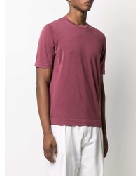 Мужская пурпурная футболка с круглым вырезом от Drumohr