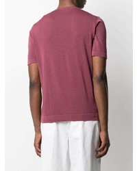 Мужская пурпурная футболка с круглым вырезом от Drumohr