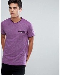 Мужская пурпурная футболка с круглым вырезом от Ted Baker