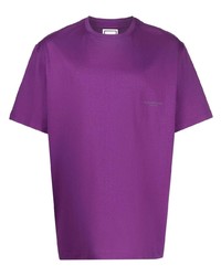 Мужская пурпурная футболка с круглым вырезом от Wooyoungmi