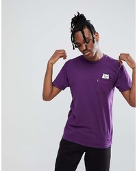 Мужская пурпурная футболка с круглым вырезом
