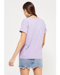 Женская пурпурная футболка от Mango