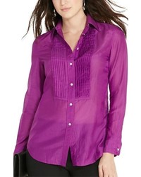 Пурпурная шелковая рубашка
