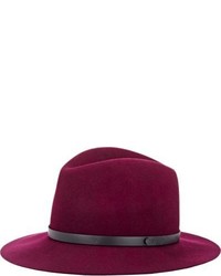 Пурпурная шерстяная шляпа