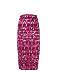 Пурпурная юбка-миди с принтом от Comme Des Garçons Vintage
