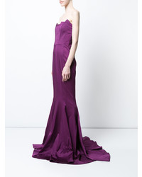 Пурпурное вечернее платье от Zac Zac Posen