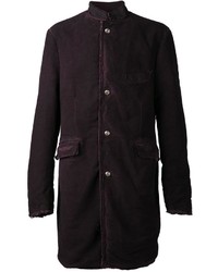 Пурпурное длинное пальто
