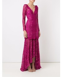 Пурпурное кружевное вечернее платье от Martha Medeiros