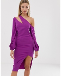 Пурпурное облегающее платье от Lavish Alice
