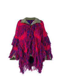 Пурпурное пальто-накидка