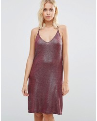 Пурпурное платье-комбинация
