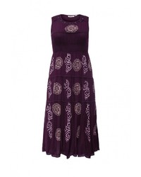 Пурпурное платье-макси от Indiano Natural