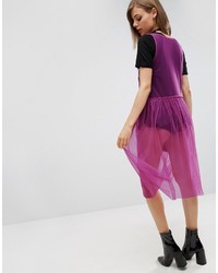 Пурпурное платье-миди с пайетками от Asos