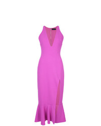 Пурпурное платье-миди от David Koma