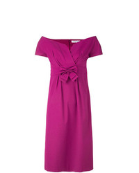 Пурпурное платье прямого кроя от Christian Dior Vintage
