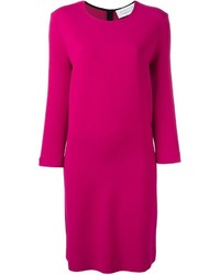 Пурпурное платье прямого кроя от Gianluca Capannolo