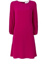 Пурпурное платье прямого кроя от Gianluca Capannolo