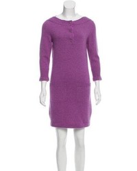 Пурпурное платье-свитер