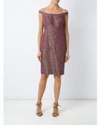 Пурпурное платье-футляр с принтом от Martha Medeiros