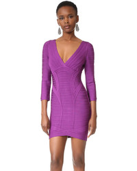 Пурпурное платье от Herve Leger