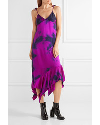 Пурпурное шелковое платье от MARQUES ALMEIDA