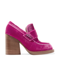 Пурпурные бархатные туфли