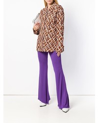 Пурпурные брюки-клеш от Marni