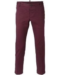 Пурпурные брюки чинос от DSQUARED2