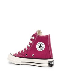 Мужские пурпурные высокие кеды от Converse