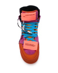 Мужские пурпурные высокие кеды от Off-White