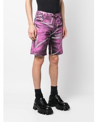 Мужские пурпурные джинсовые шорты от Moschino