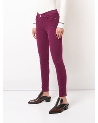 Пурпурные джинсы скинни от 7 For All Mankind