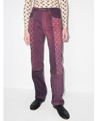 Мужские пурпурные джинсы от Marine Serre