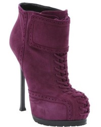 Пурпурные замшевые ботинки