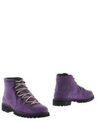 Пурпурные замшевые ботинки
