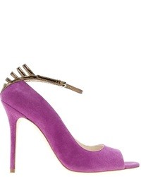 Пурпурные замшевые туфли от Brian Atwood