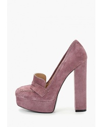 Пурпурные замшевые туфли от Evigi