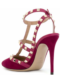 Пурпурные замшевые туфли от Valentino