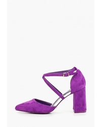 Пурпурные замшевые туфли от Mellisa
