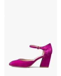 Пурпурные замшевые туфли