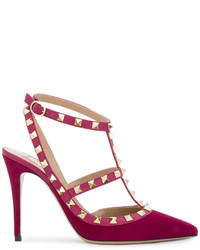 Пурпурные замшевые туфли от Valentino