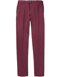 Мужские пурпурные классические брюки от Incotex