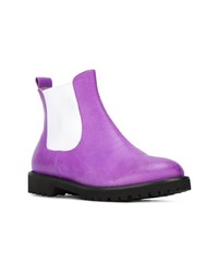 Женские пурпурные кожаные ботинки челси от Chalayan