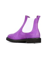 Женские пурпурные кожаные ботинки челси от Chalayan