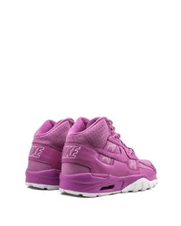 Мужские пурпурные кожаные высокие кеды от Nike