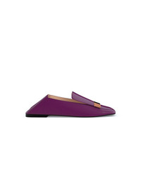 Женские пурпурные кожаные лоферы от Sergio Rossi
