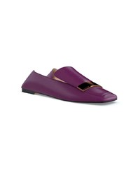 Женские пурпурные кожаные лоферы от Sergio Rossi