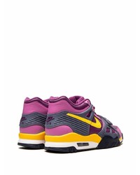 Мужские пурпурные кожаные низкие кеды от Nike
