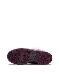 Мужские пурпурные кожаные низкие кеды от Nike