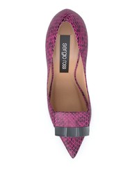 Пурпурные кожаные туфли от Sergio Rossi
